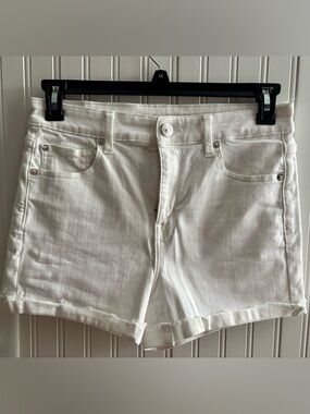 NWOT American Eagle Hi- Rise Shortie White Denim Shorts - 10